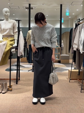 「アイテム（トートバッグ、ブラウン系）」を使った、うたさん（レディース・158cm）の秋コーディネート