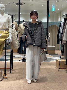 「アイテム（ダウンジャケット/コート）」を使った、うたさん（レディース・158cm）の秋コーディネート