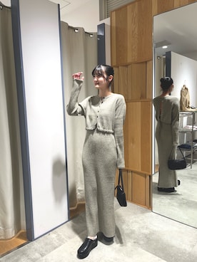 「SHENERY（シーナリー）のアイテム（ワンピース）」を使った、IEHISA_162cmさん（レディース・162cm）の秋コーディネート