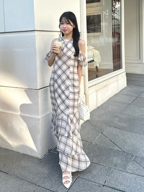 OLIVE des OLIVE オリーブデオリーブ　メロウアメスリロングワンピ 再予約スタート/インフルエンサー企画】メロウアメスリロング