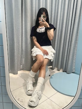「OLIVE des OLIVE（オリーブデオリーブ）のアイテム」を使った、rikooliveさん（骨格ナチュラル・レディース・155cm）の夏コーディネート