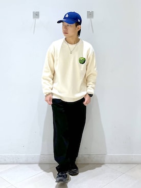 「おでかけ」｜「アイテム（キャップ）」を使った、はやぴーさん（メンズ・162cm）の冬コーディネート