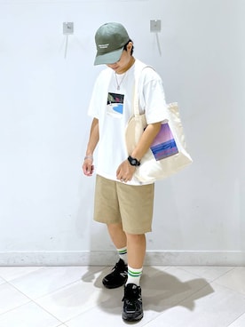 「アイテム（帽子）」を使った、はやぴーさん（メンズ・162cm・20代）の夏コーディネート