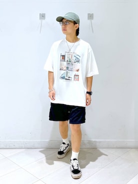 「GLOBAL WORK（グローバルワーク）のアイテム」を使った、はやぴーさん（メンズ・162cm）の夏コーディネート