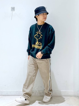 「GLOBAL WORK（グローバルワーク）のクリーンコーデュロイ/トラックパンツ/CLEAN MODE/589312（その他パンツ）」を使った、はやぴーさん（メンズ・162cm）の秋コーディネート