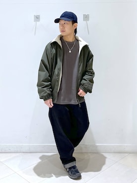 「アイテム（ブルゾン）」を使った、はやぴーさん（メンズ・162cm・30代）の冬コーディネート