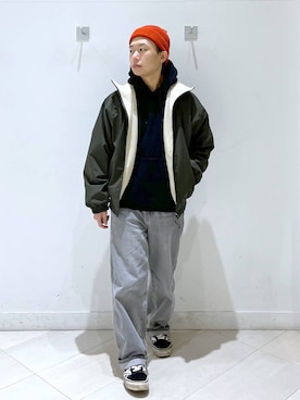 「アイテム（パーカー）」を使った、はやぴーさん（メンズ・162cm・30代）の秋コーディネート