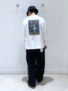「GLOBAL WORK（グローバルワーク）のGOODデニムバギーパンツ/498388（デニムパンツ）」を使った、はやぴーさん（メンズ・162cm・20代）の秋コーディネート