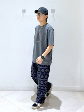 「GLOBAL WORK（グローバルワーク）のアイテム（帽子）」を使った、はやぴーさん（メンズ・162cm）の夏コーディネート