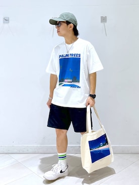 「GLOBAL WORK（グローバルワーク）のアイテム（トップス）」を使った、はやぴーさん（メンズ・162cm）の夏コーディネート
