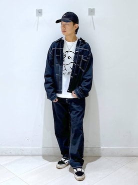 「アイテム（デニムパンツ）」を使った、はやぴーさん（メンズ・162cm・30代）の秋コーディネート