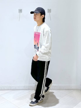 「GLOBAL WORK（グローバルワーク）のクリーンコーデュロイ/トラックパンツ/CLEAN MODE/589312（その他パンツ）」を使った、はやぴーさん（メンズ・162cm）の秋コーディネート