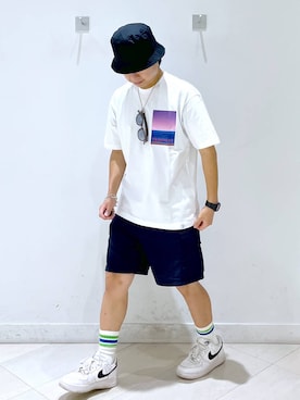 「アイテム（Tシャツ/カットソー）」を使った、はやぴーさん（メンズ・162cm・30代）の夏コーディネート