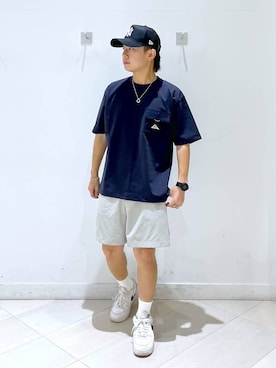 「GLOBAL WORK（グローバルワーク）のアイテム（帽子）」を使った、はやぴーさん（メンズ・162cm）の夏コーディネート