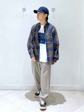 「アイテム（帽子）」を使った、はやぴーさん（メンズ・162cm）の春コーディネート