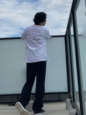 「Jih Nunc（ジーヌンク）のアイテム」を使った、はすみさん（メンズ・170cm）の夏コーディネート