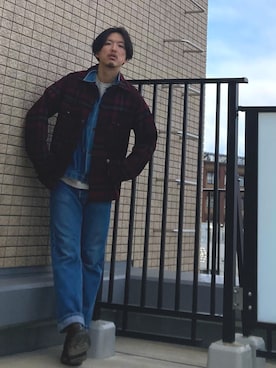 「PENDLETON（ペンドルトン）のアイテム（ブルゾン）」を使った、はすみさん（メンズ・170cm）の冬コーディネート