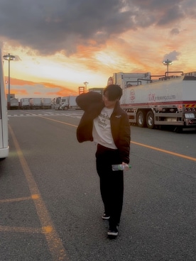 「FIRST DOWN（ファーストダウン）のアイテム（ジャケット/アウター）」を使った、ちださん（メンズ・173cm）の冬コーディネート