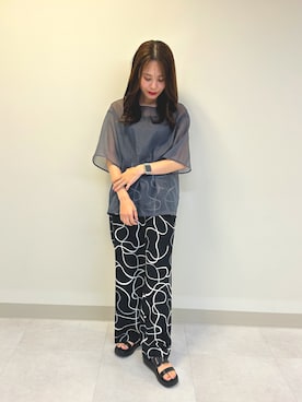 「JEANASIS（ジーナシス）のアイテム」を使った、Kannaさん（レディース・157cm）の夏コーディネート