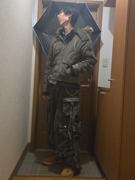 「Burner（バーナー）のアイテム」を使った、シュンヤ shunyaさん（メンズ・180cm）の冬コーディネート