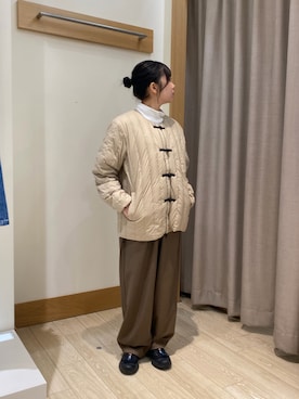 「GLOSTER（グロスター）のアイテム」を使った、momokaさん（レディース・150cm）の冬コーディネート