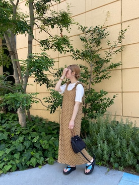 「大人カジュアルコーデ」｜「アイテム（ワンピース/ドレス）」を使った、momokaさん（レディース・150cm）の夏コーディネート