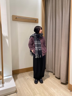 「GLOSTER（グロスター）のアイテム」を使った、momokaさん（レディース・150cm）の冬コーディネート