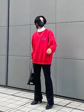 「Adoon plain（アドーンプレーン）のアイテム（スラックス）」を使った、なりみや。さん（メンズ・171cm）の秋コーディネート