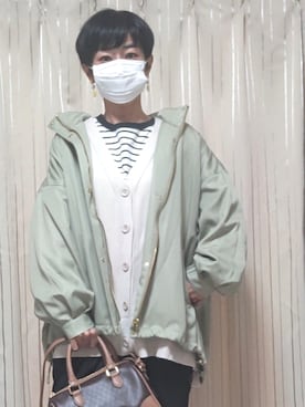「ごきげんウィーク」｜「アイテム（マウンテンパーカー）」を使った、kaoru0922さん（レディース・156cm）の春コーディネート