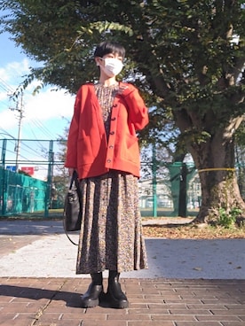 「アイテム（ワンピース、その他）」を使った、kaoru0922さん（レディース・156cm）の秋コーディネート