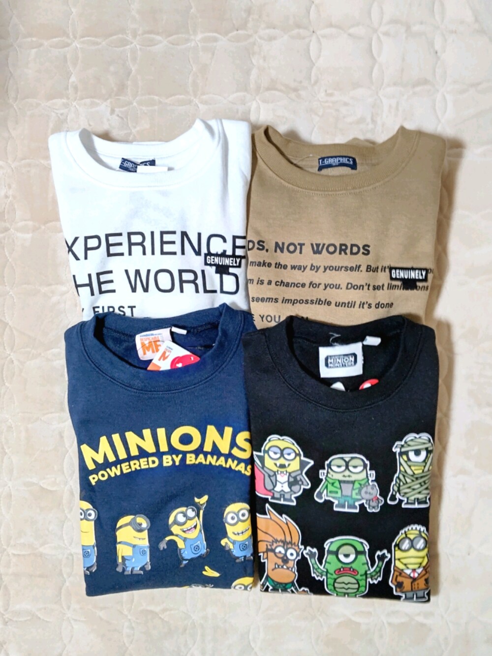 「キッズ服、ミニオンズ、スウェット」｜「MINIONSのアイテム（スウェット、その他）」を使った、kaoru0922さん（レディース・156cm）の秋コーディネートの1枚目の写真