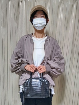 「GLOBAL WORK（グローバルワーク）のウツクシルエットデニムスリム/954886（デニムパンツ）」を使った、kaoru0922さん（レディース・156cm）の秋コーディネート