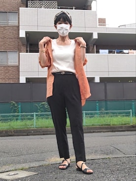 「GLOBAL WORK（グローバルワーク）のアイテム（ヘアバンド）」を使った、kaoru0922さん（レディース・156cm）の夏コーディネート