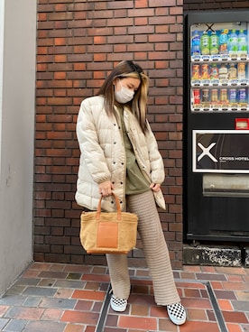 「AVIREX（アヴィレックス）のアイテム（ダウンジャケット/コート）」を使った、Ｓさん（レディース・155cm）の秋コーディネート