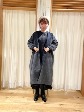 「TSUHARU by Samansa Mos2（ツハルバイサマンサモスモス）のアイテム（ジャケット/アウター）」を使った、かわもと　ももこさん（レディース・158cm）の秋コーディネート