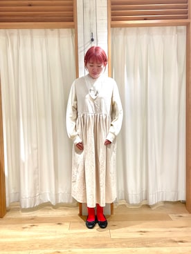 「サマンサ モスモス(Samansa Mos2)」｜「アイテム（スウェット）」を使った、かわもと　ももこさん（レディース・158cm）の冬コーディネート