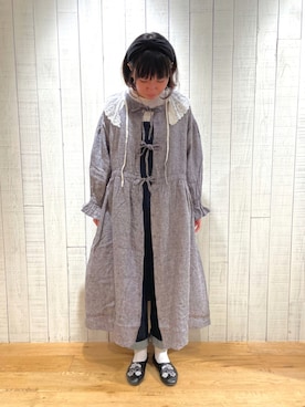 「kazumiコラボ」｜「アイテム（オールインワン・サロペット）」を使った、かわもと　ももこさん（レディース・158cm）の秋コーディネート
