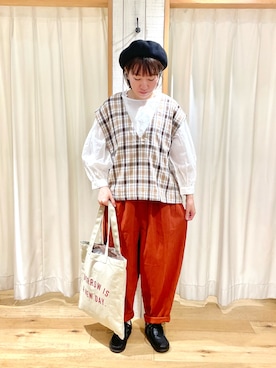 かわもと ももこさん(レディース・158cm)の秋コーディネート