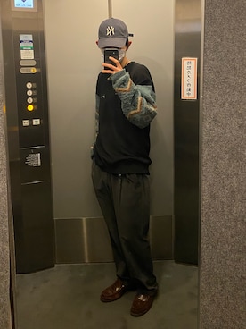 「HARUTA」｜「アイテム（帽子）」を使った、8️⃣さん（メンズ・178cm）の秋コーディネート