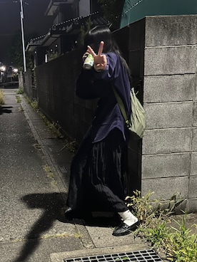 「アイテム（スカート）」を使った、フウカさん（レディース・170cm）の秋コーディネート