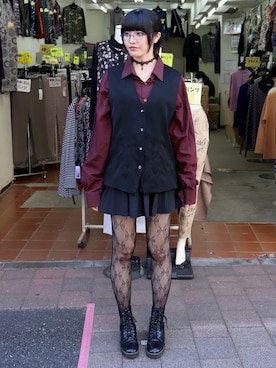 「ANNA SUI（アナスイ）のアイテム」を使った、フウカさん（レディース・168cm）の秋コーディネート