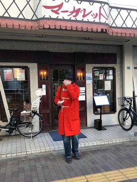 「アイテム（ダッフルコート）」を使った、フウカさん（レディース・170cm）の秋コーディネート