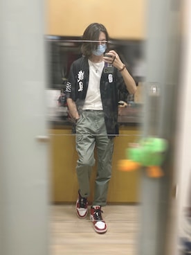 「日系极简」｜八咫烏さん（メンズ・173cm）の夏コーディネート