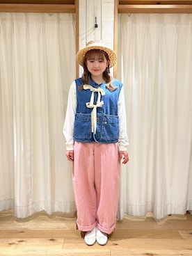 「ゆべしコラボ」｜「アイテム（パンプス）」を使った、あぶさん（レディース・152cm）の春コーディネート