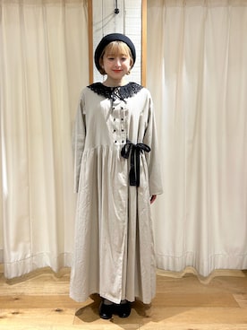 「ダブルボタン」｜「アイテム（帽子）」を使った、あぶさん（レディース・152cm）の秋コーディネート