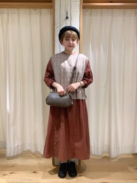 「ベストコーデ」｜「アイテム（ハンチング/ベレー帽）」を使った、あぶさん（レディース・152cm）の夏コーディネート