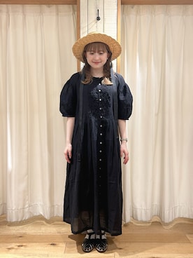 「TSUHARU by Samansa Mos2（ツハルバイサマンサモスモス）のアイテム（ワンピース/ドレス）」を使った、あぶさん（レディース・152cm）の春コーディネート