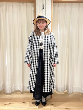 「サマンサモスモス」｜「アイテム（その他アウター）」を使った、あぶさん（レディース・152cm）の春コーディネート