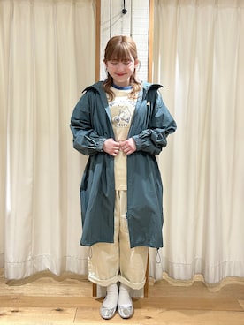 「サマンサモスモス」｜「アイテム（ブルゾン）」を使った、あぶさん（レディース・152cm）の春コーディネート