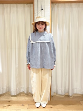 「ゆべしコラボ」｜「アイテム（パンプス）」を使った、あぶさん（レディース・152cm）の春コーディネート